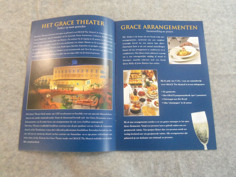 2001/2002 GRACE THE MUSICAL PROGRAM - MASTERPIECE THEATER - DUTCH TEXT - J 7631
