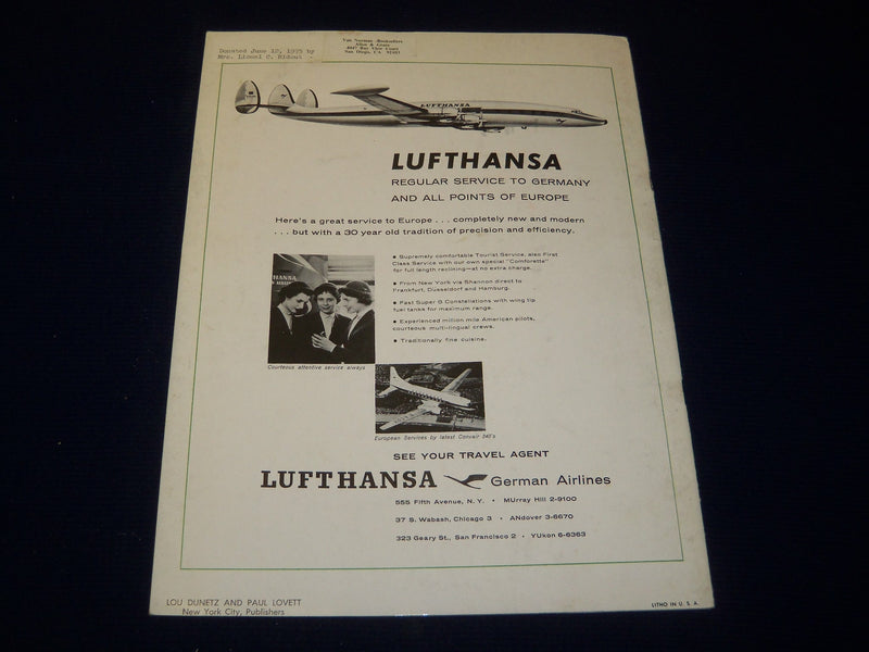 1956-1957 DANCE THEATRE - BERLIN BALLET PROGRAM - TATJANA GSOVSKY - J 5111