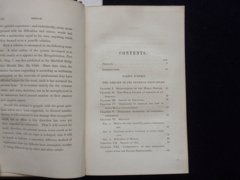 1855 THEORY OF THE MORAL SYSTEM HARDCOVER BOOK - KD 8454