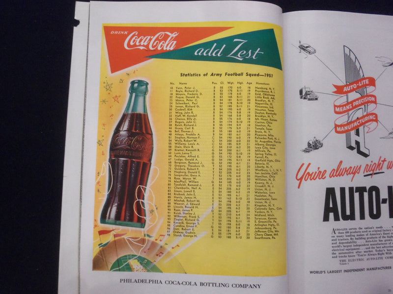 1951 DECEMBER 1 ARMY-NAVY FOOTBALL PROGRAM-MUNICIPAL STADIUM PHILADELPHIA- K 122
