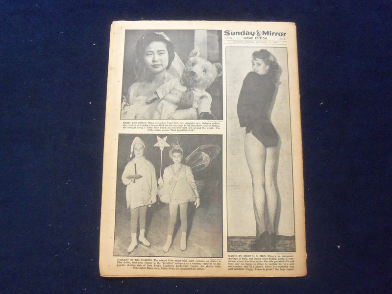 1955 JAN 16 SUNDAY MIRROR NEWSPAPER - NEW V-TRIAL TO NAME 'CLIENTS' - NP 6739