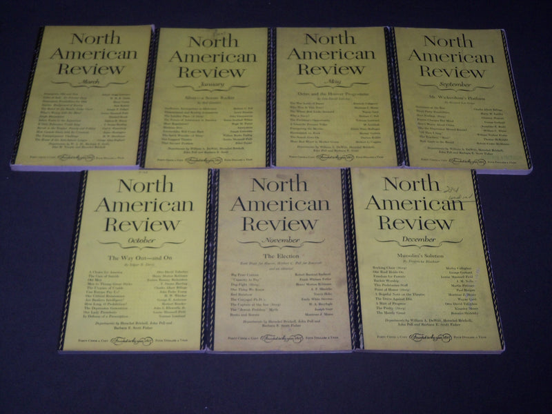 1931-1932 NORTH AMERICAN REVIEW MAGAZINE LOT OF 7 ISSUES - WR 711