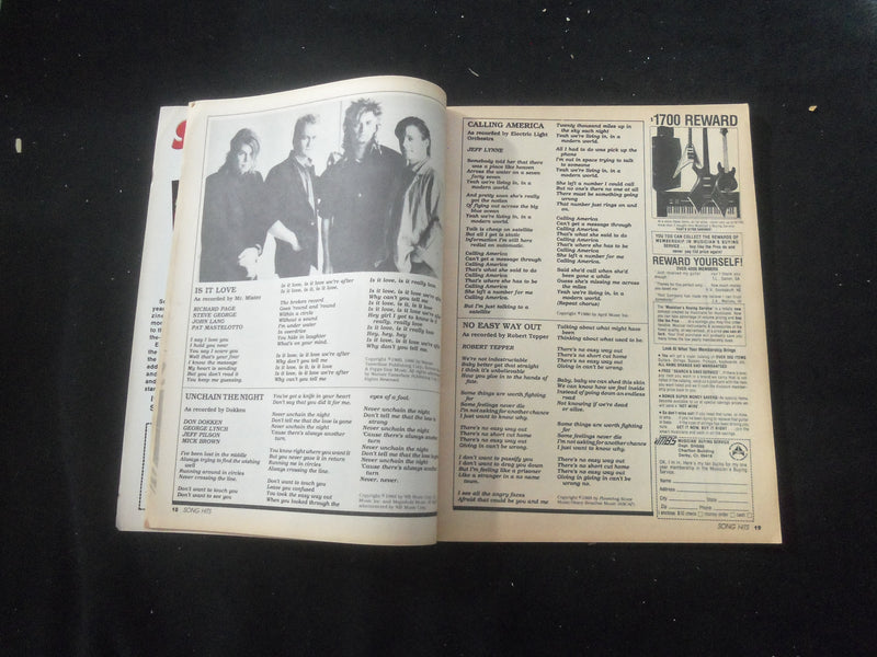 1986 JUNE SONG HITS MAGAZINE - PAT BENATAR COVER - SP 1521Q