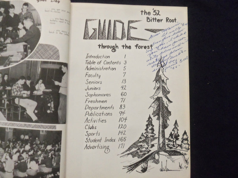 1952 THE BITTER ROOT MISSOULA COUNTY HIGH SCHOOL YEARBOOK-MISSOULA, MO - YB 3327