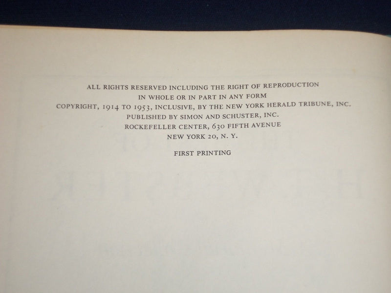 1953 THE BEST OF H. T. WEBSTER A MEMORIAL COLLECTION BOOK - 1ST PRINT - KD 2502