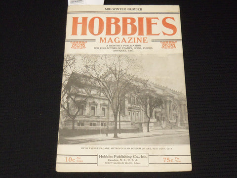 1918-1919 MID-WINTER HOBBIES MAGAZINE - 5TH AVE FACADE - VOL 1 NO. 3/4- SP 4863B