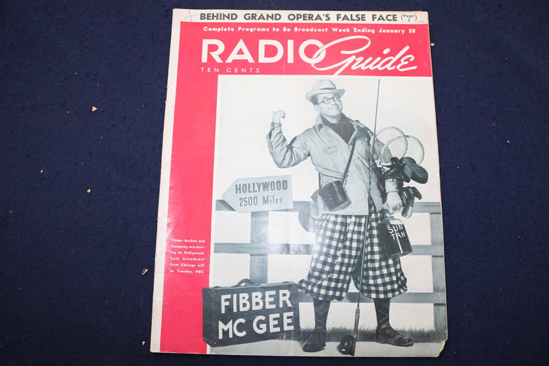 1939 JANUARY 28 RADIO GUIDE MAGAZINE - FIBBER MCGEE COVER - E 9221