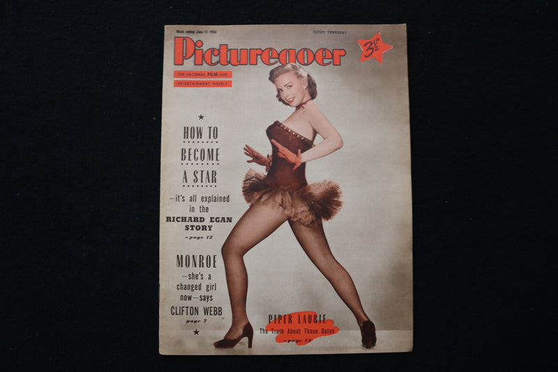 1955 JUNE 11 PICTUREGOER MAGAZINE - PIPER LAURIE COVER - E 26002