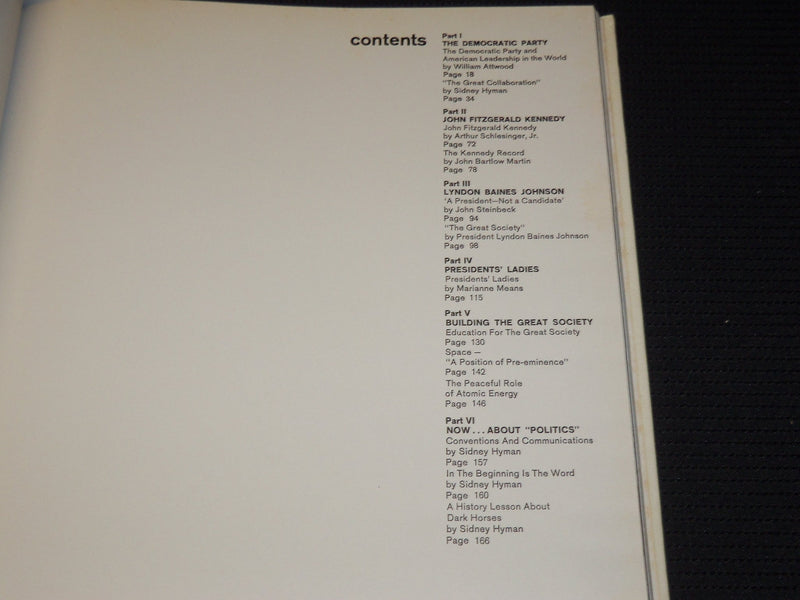 1964 DEMOCRATIC NATIONAL CONVENTION BOOK - ATLANTIC CITY - KD 2951A