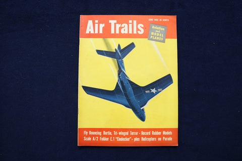 1952 JUNE AIR TRAILS MAGAZINE - GRUMMAN COUGAR F9F-6 COVER - E 11429