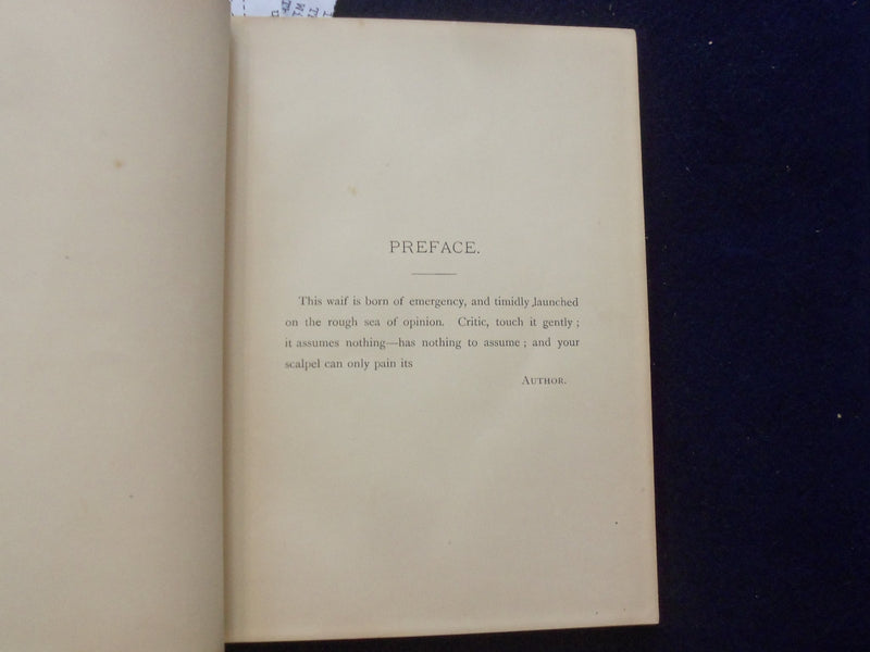 1881 DEBRIS - SELECTIONS FROM POEMS HARDCOVER BOOK BY MADGE MORRIS - KD 8485