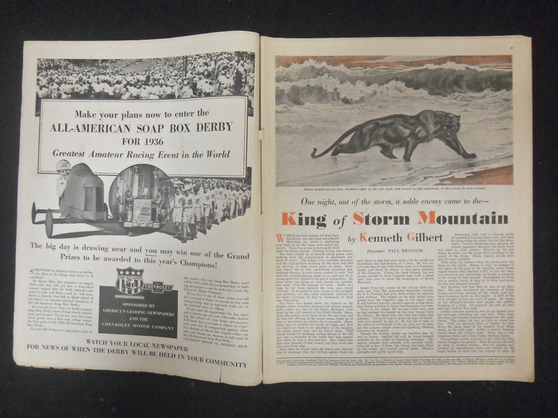 1936 APRIL AMERICAN BOY MAGAZINE - NICE COVER, STORIES, ILLUSTRATIONS- ST 4596