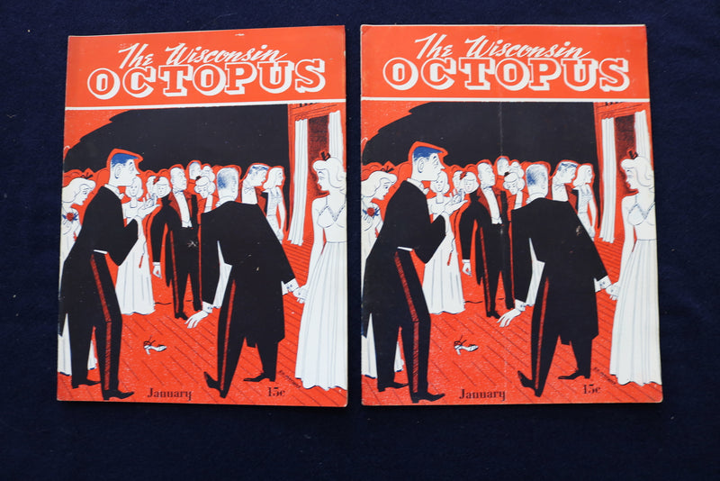 1941 THE WISCONSIN OCTOPUS MAGAZINE - UNIVERSITY OF WISCONSIN -LOT OF 6 - O 3399