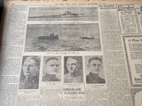 1925 SEPTEMBER 27 NEW YORK TIMES - DIVER FINDS TORN HULL OF SUNKEN S-51- NT 7200