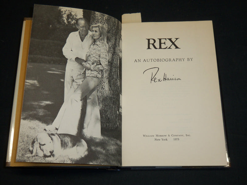 1975 REX AN AUTOBIOGRAPHY HARDCOVER BOOK INSCRIBED BY REX HARRISON - D 453
