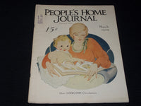1929 MARCH PEOPLE'S HOME JOURNAL MAGAZINE NICE FRONT COVER & FASHION - E 3761