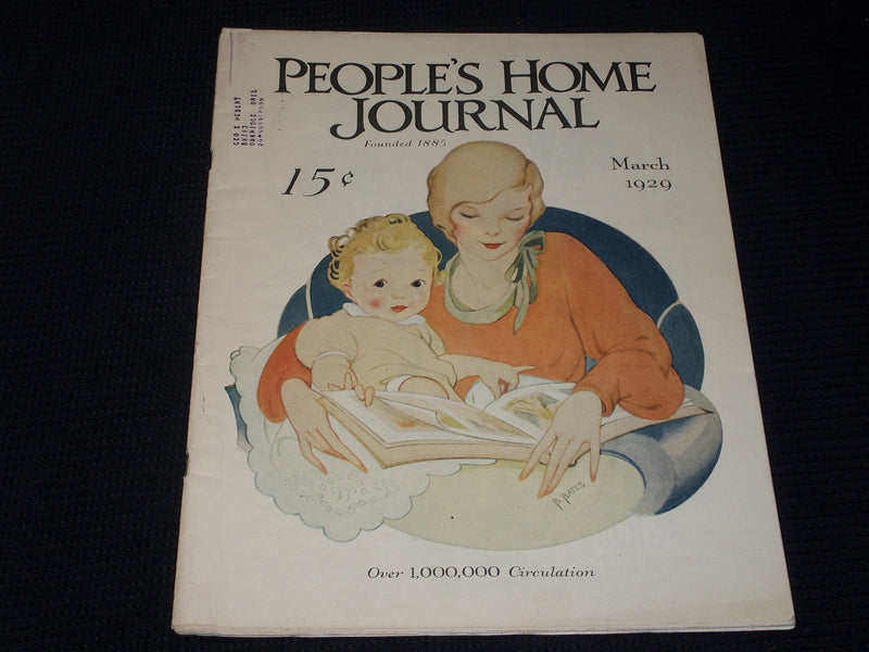 1929 MARCH PEOPLE'S HOME JOURNAL MAGAZINE NICE FRONT COVER & FASHION - E 3761