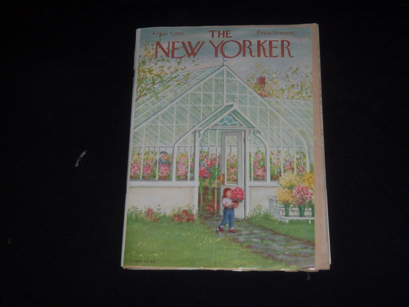 1955 MAY 7 THE NEW YORKER MAGAZINE - ILLUSTRATED COVER - NY 513