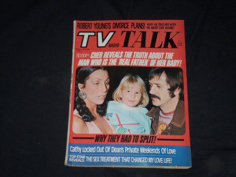 1974 APRIL TV RADIO TALK MAGAZINE - SONNY & CHER & CHASTITY COVER - B 168