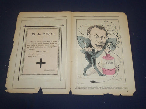 1877 NOVEMBER 4 LA LUNE ROUSSE NEWSPAPER - COMEDIEN LASSOUCHE - FRENCH - FR 3718