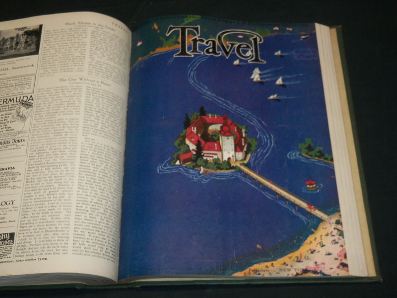 1929 NOV-1930 OCT TRAVEL MAGAZINE BOUND VOLUME - GREAT COVERS - KD 5991