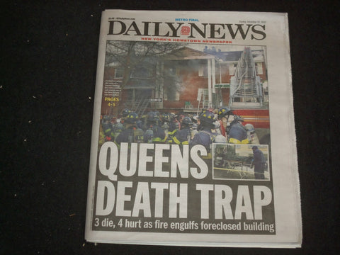 2020 DECEMBER 20 NEW YORK DAILY NEWS NEWSPAPER - QUEENS DEATH TRAP HOUSE FIRE