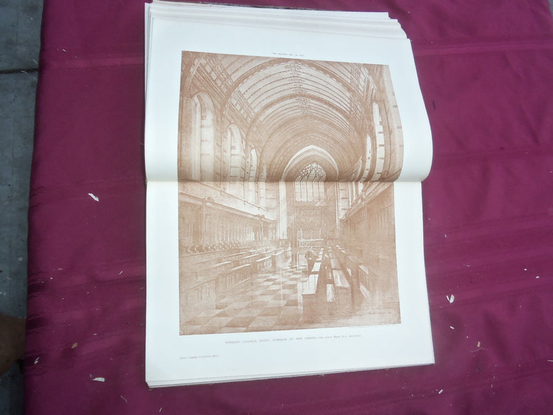 1912 JAN-DEC THE BUILDER U. K. MAGAZINE BOUND VOLUMES - 2 VOLS - FOLD OUTS- C 35