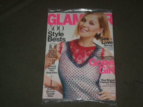 2014 OCTOBER GLAMOUR MAGAZINE - ROSAMUND PIKE COVER - B 3262