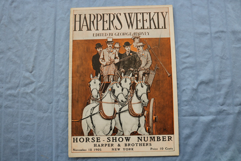1905 NOVEMBER 18 HARPER'S WEEKLY MAGAZINE - HORSE SHOW NUMBER - E 26450