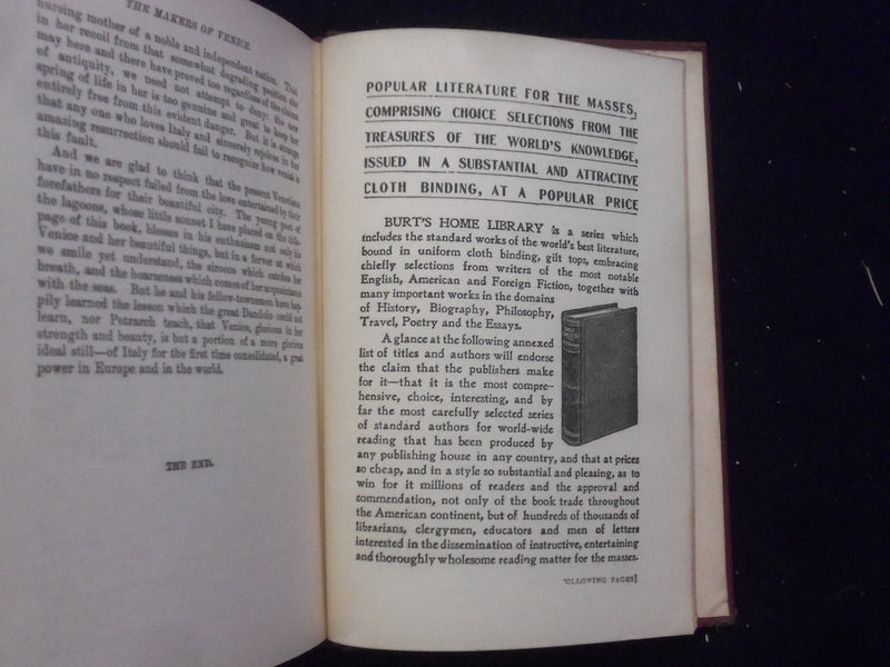 1900'S THE MAKERS OF VENICE HARDCOVER BOOK BY MRS. OLIPHANT - KD 8470