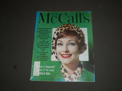 1960 SEPTEMBER MCCALL'S MAGAZINE - NICE COVER, STORIES & ADS - SP 6973