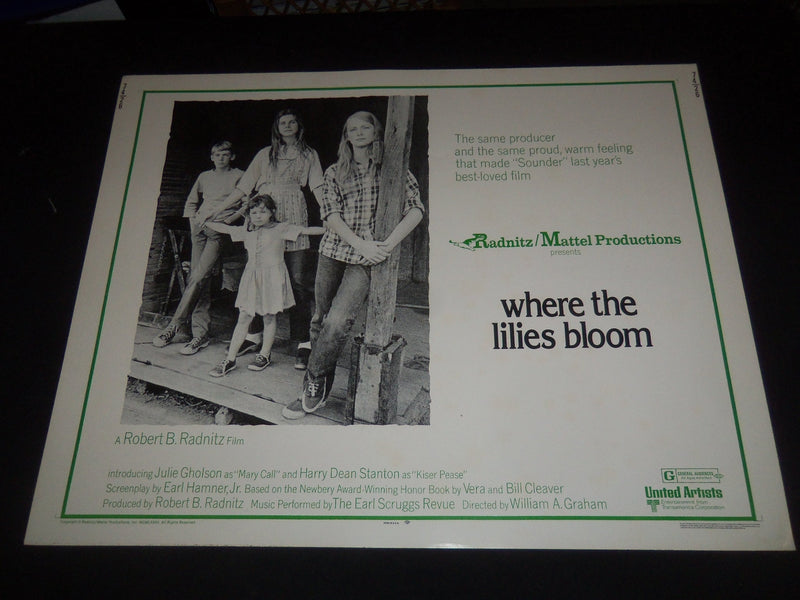 1973 WHERE THE LILIES BLOOM 1/2 SHEET MOVIE POSTER - JULIE GHOLSON - P 358