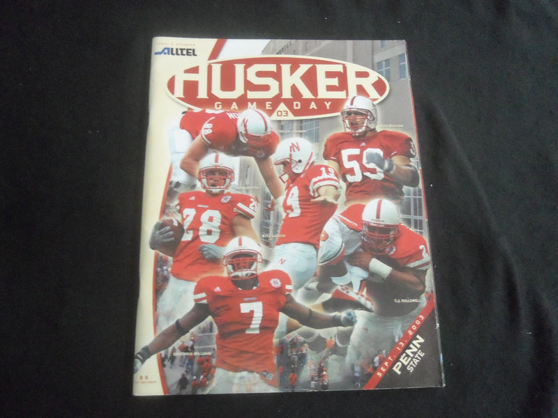 2003 SEP 13 FOOTBALL PROGRAM - UNIV OF NEBRASKA VS PENN STATE UNIV - B 5534S