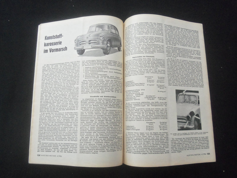 1956 AUSTRO-MOTOR GERMAN CAR MAGAZINE - LOT OF 4 - GERMAN TEXT - O 2136J