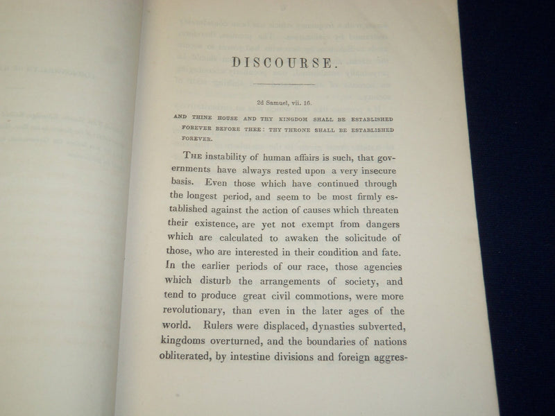 1845 MASSACHUSETTS ANNUAL ELECTION DISCOURSE BY MILTON P. BRAMAN - J 4571
