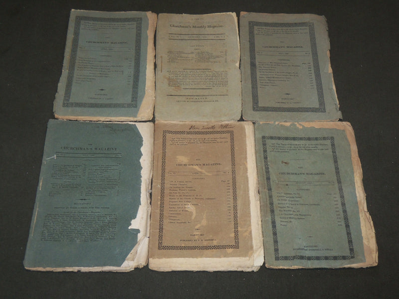 1805-1826 THE CHURCHMAN'S MONTHLY MAGAZINE LOT OF 9 ISSUES - WR 319