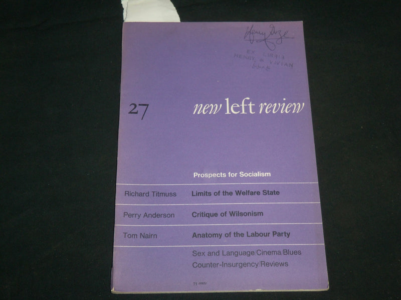 1964 SEPTEMBER/OCTOBER NEW LEFT REVIEW MAGAZINE - RICHARD TITMUSS - J 6800