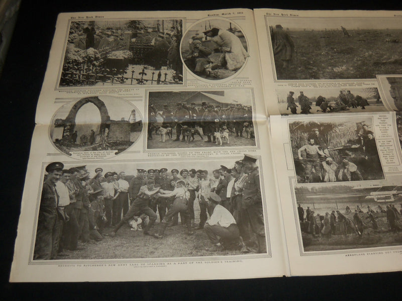 1915 MARCH 7 NEW YORK TIMES PICTURE SECTION - BLUECHER SINKING - NP 5474
