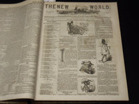 1842 JAN-JUL THE NEW WORLD JOURNAL BOUND VOLUME - DICKENS - LONGFELLOW - R 731P