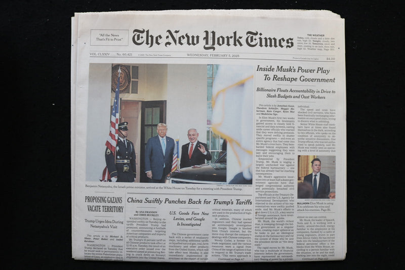 2025 FEBRUARY 5 NEW YORK TIMES - INSIDE MUSK' POWER PLAY TO RESHAPE GOVERNMENT