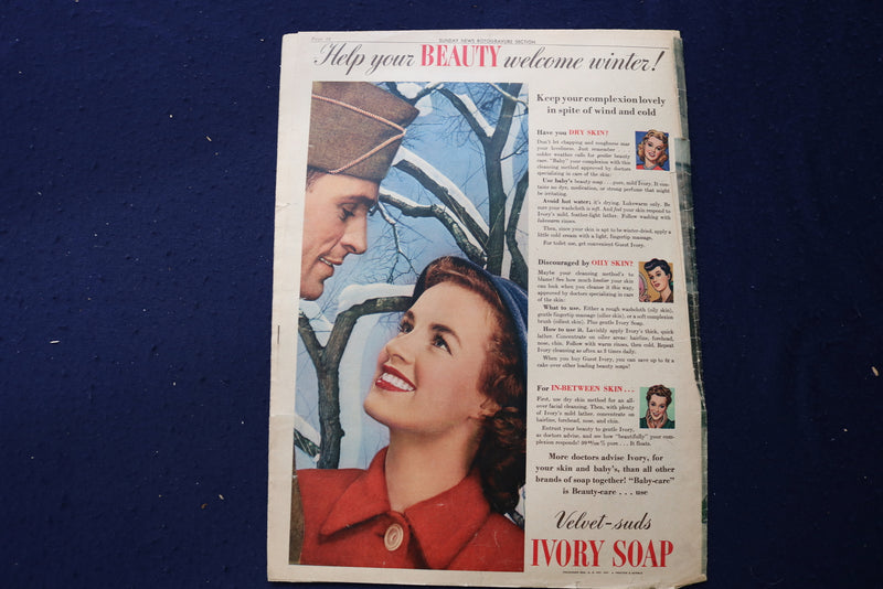 1942 NOV 22 SUNDAY NEWS PICTURE NEWSPAPER - LILY PONS - OPERA STARS - E 22740