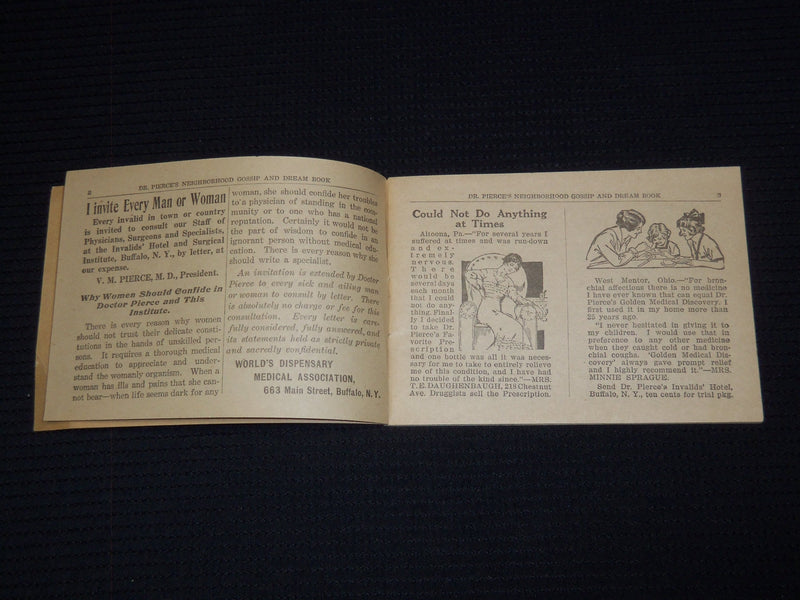 1900'S DR. PIERCE'S NEIGHBORHOOD GOSSIP AND DREAM BOOK - J 7344