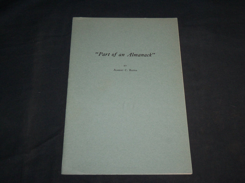 1943 PART OF AN ALMANACK SOFTCOVER BOOK BY ALBERT C. BATES - J 6827