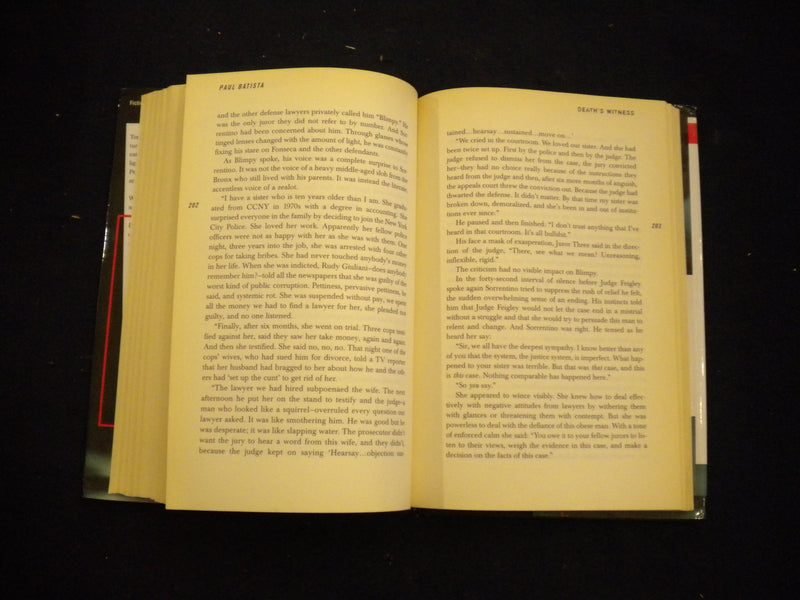 2007 DEATH'S WITNESS HARDCOVER BOOK WRITTEN & SIGNED BY PAUL BATISTA - KD 8139