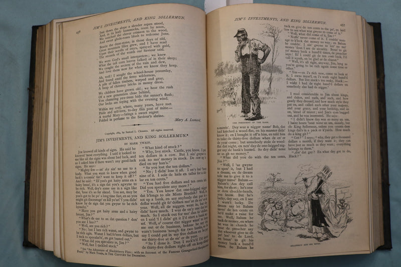 1884-1885 THE CENTURY MAGAZINE BOUND VOLUME - HUCKLEBERRY FINN - KD 9675