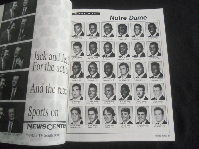 1990 NOVEMBER 17 FOOTBALL PROGRAM - NOTRE DAME UNIV VS PENN STATE UNIV - B 5534P