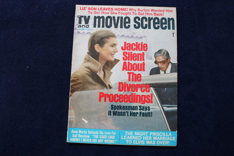 1970 JUNE TV AND MOVIE SCREEN MAGAZINE - JACKIE ONASSIS COVER - E 12850