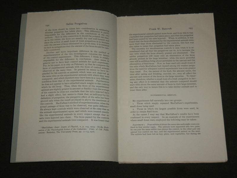 1907 ADMINISTERING SALINE PURGATIVES EFFICIENCY SOFTCOVER BOOK - J 7122