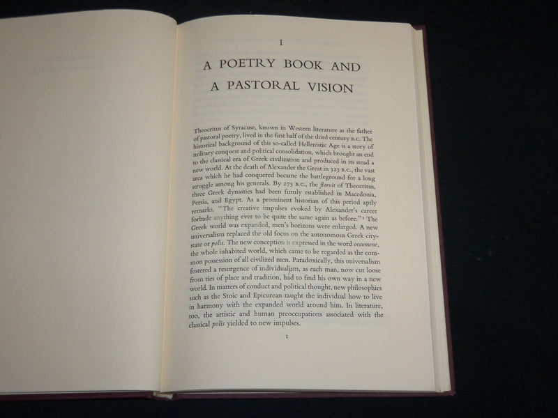 1967 THEOCRITUS' COAN PASTORALS A POETRY BOOK BY GILBERT LAWALL - KD 6665