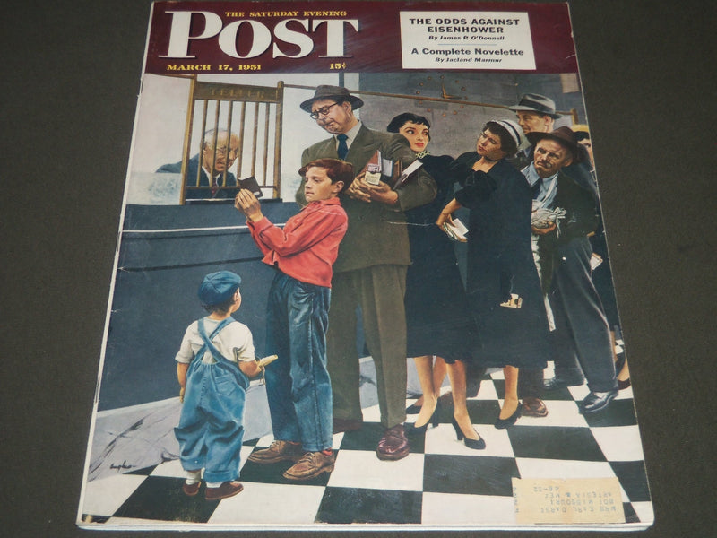 1951 MARCH 17 THE SATURDAY EVENING POST MAGAZINE - ILLUSTRATED COVER - SP 1861